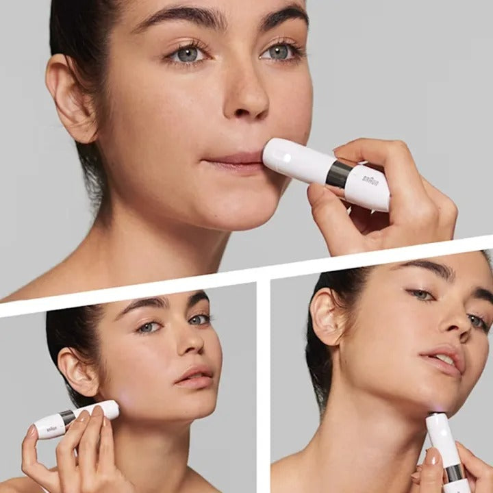 Braun Face Mini Hair Remover with Smartlight – Electric Facial Hair Remover for Women