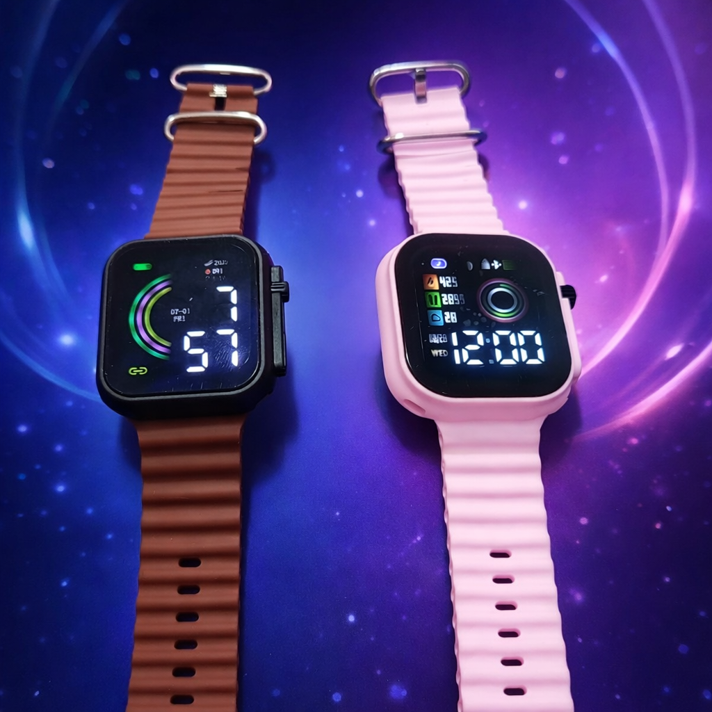 Apple Digital Watch | Stylish Casual Analog Watch (Random Color Without Box)