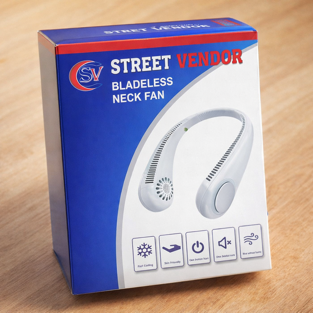 Bladeless Neck Fan – Ultra-Soft Wearable Personal Air Cooler & Purifier