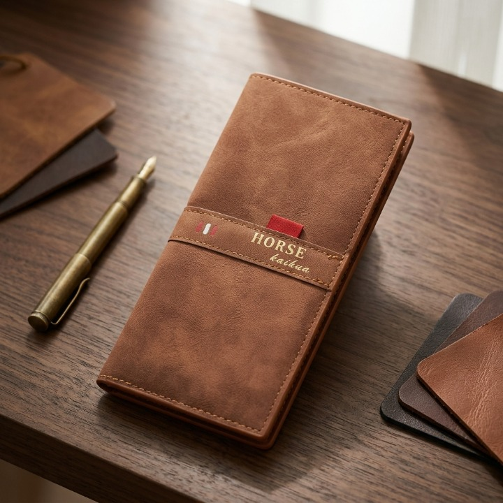 Imperial Horse Wallet for Men Bifold Card Holder Cash Pocket Coin Pocket Premium Men's Wallet (Color Light Brown)