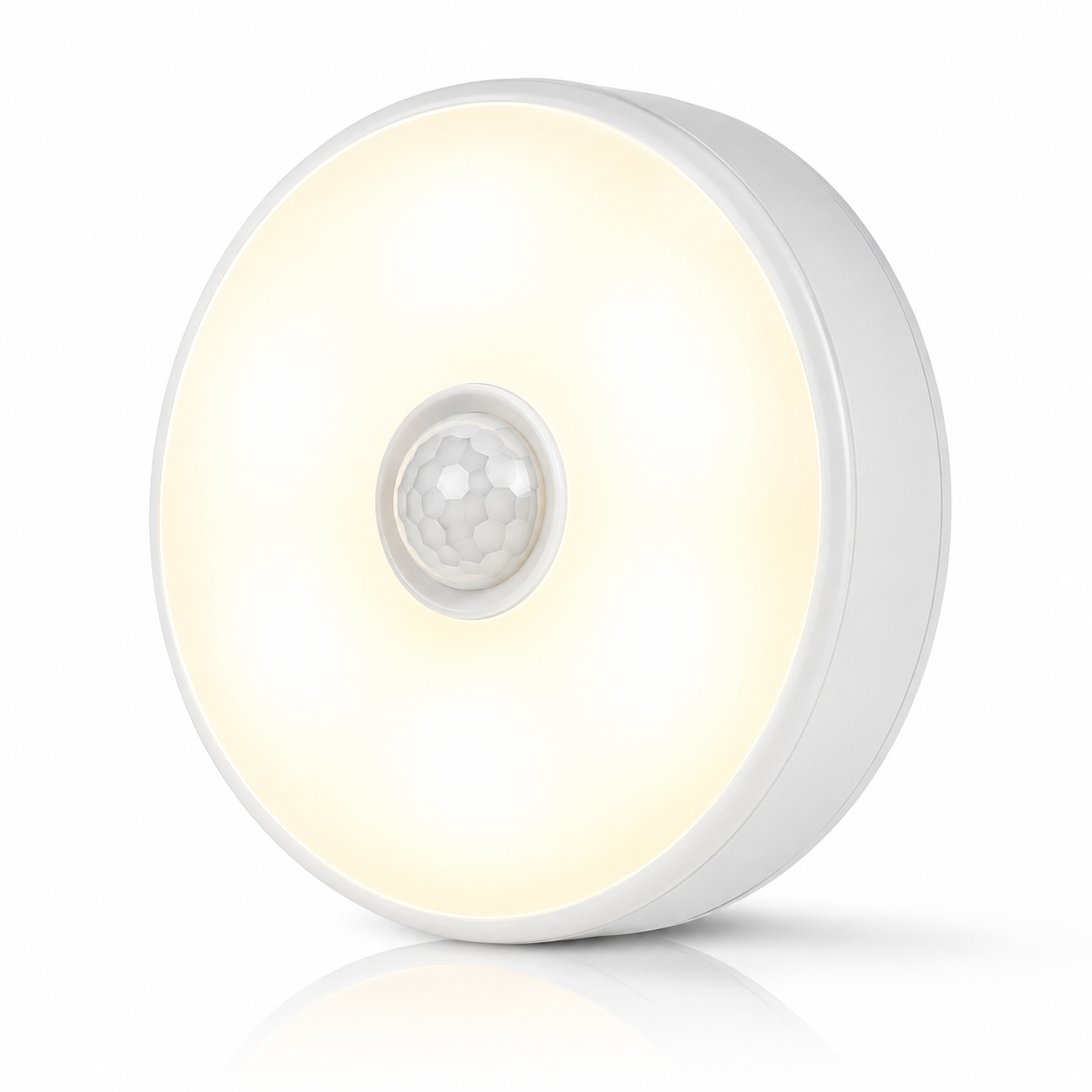 Rechargeable Motion Sensor LED Lamp White Circular