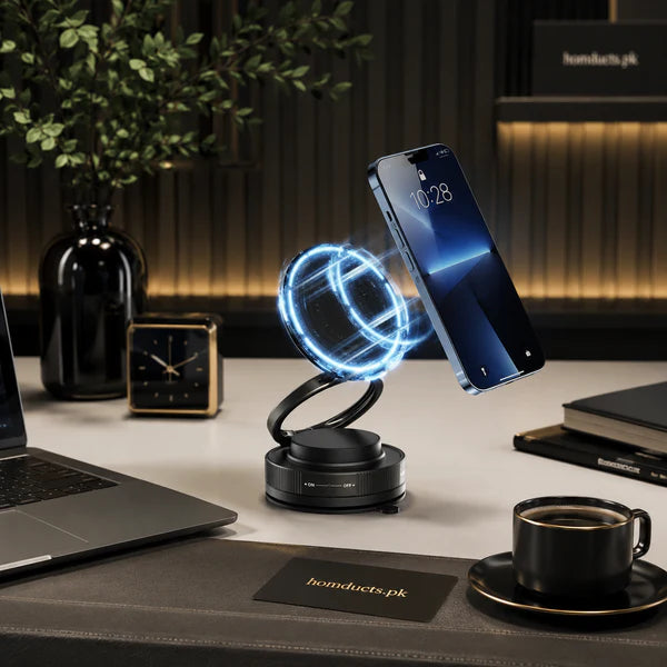 360° Rotating Magnetic Car Phone Holder – Strong Suction Dashboard Mount for All Smartphones