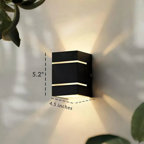 Modern Wall Lamp with Golden Light, Dark Brown